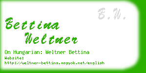 bettina weltner business card